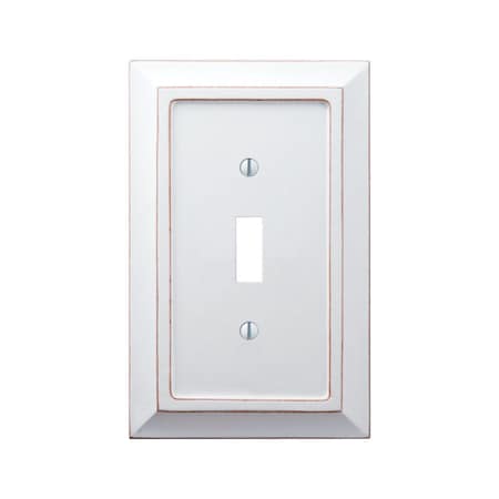 Amerelle Amerelle Savannah White 1 gang Wood Toggle Wall Plate 1 pk 4040TDW